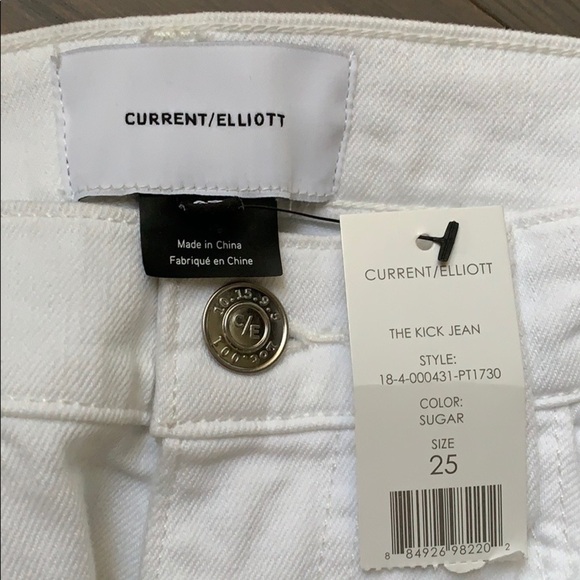 Nwt Current/Elliot High Waist Kick Jean Sugar - 25 - Picture 5 of 5